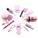 Set de llavero Pimienta Autodefensa 12 piezas Rosa ó Dorado.